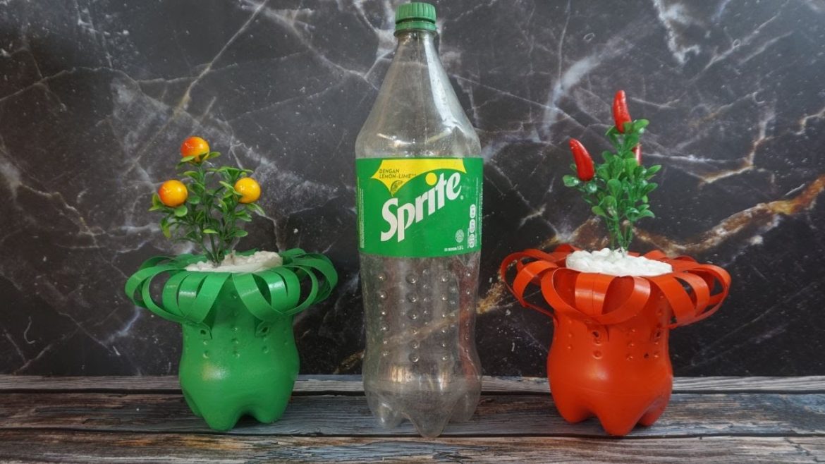 Diy Garden Ideas - Recycle Plastic Bottles To Make Beautiful Colorful Flower Pots For Small Garden