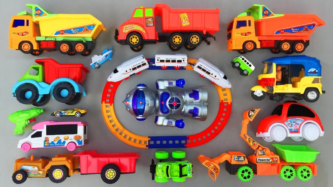 tractor trolley parking | excavator toy vehicles | baby toy scooter | toy Train video