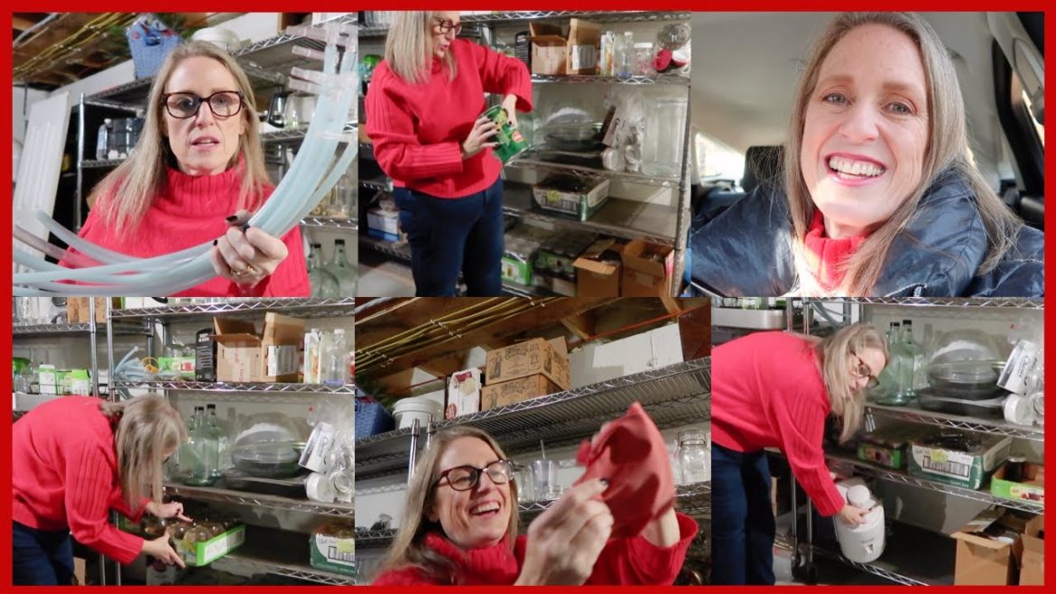 EXTREME BASEMENT DECLUTTER FOR BUSY MOM!! CANNING SUPPLIES DECLUTTERED! THIS MAINER MOM ON THE ROAD!