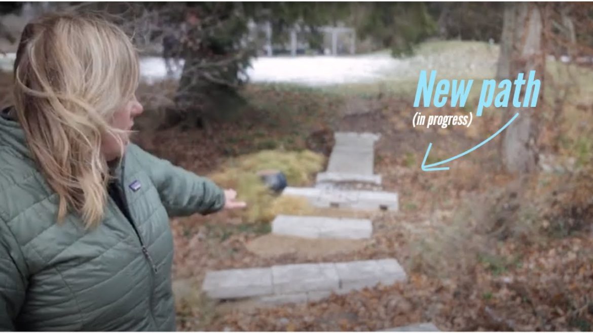 Building new stone garden path Building new stone garden path