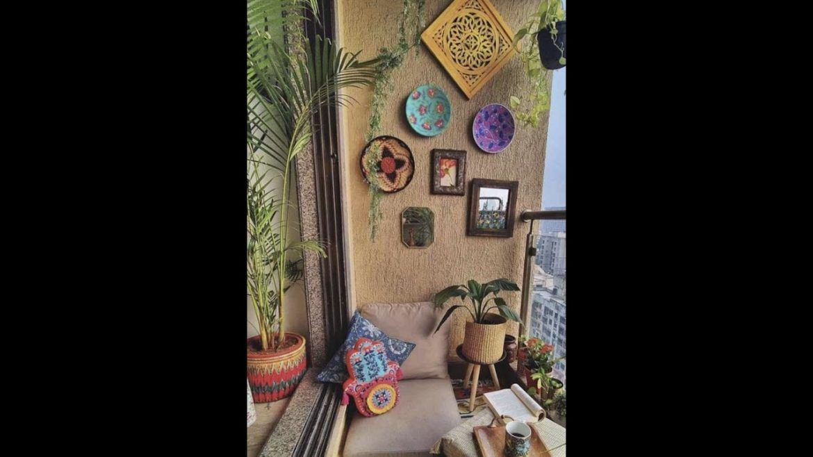 Beautiful balcony decoration with garden  design🥰 || #balcony🥰 || #shorts||#garden🥰