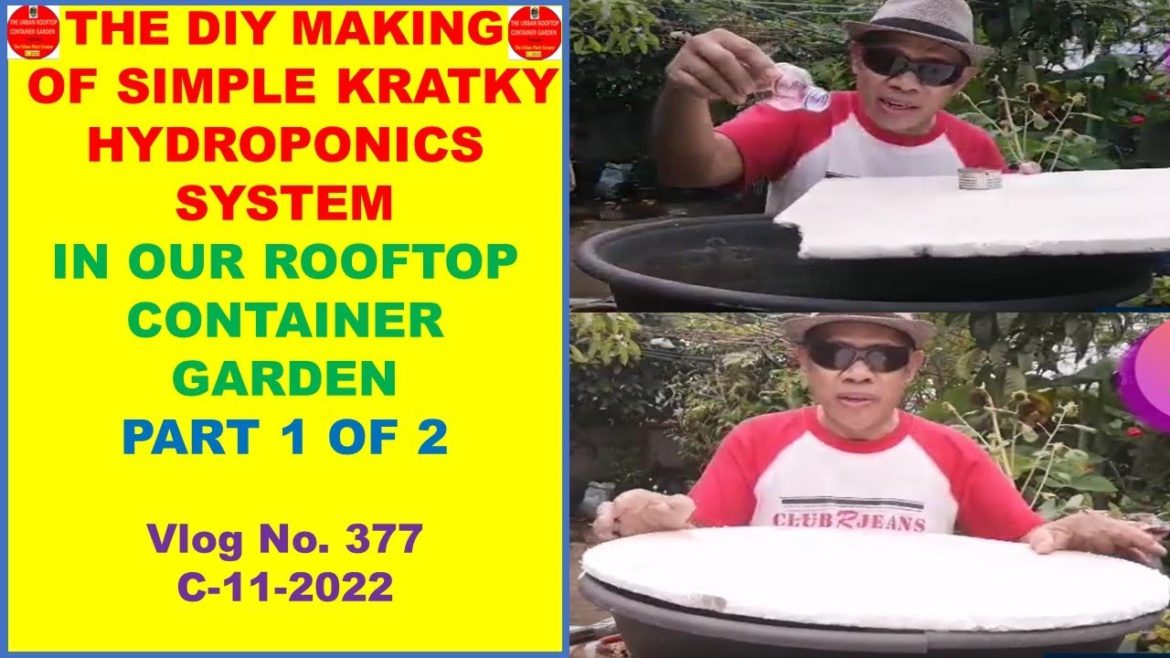 The DIY Making of Simple Kratky Hydroponics System In Our Rooftop Container Garden Part 1 of 2