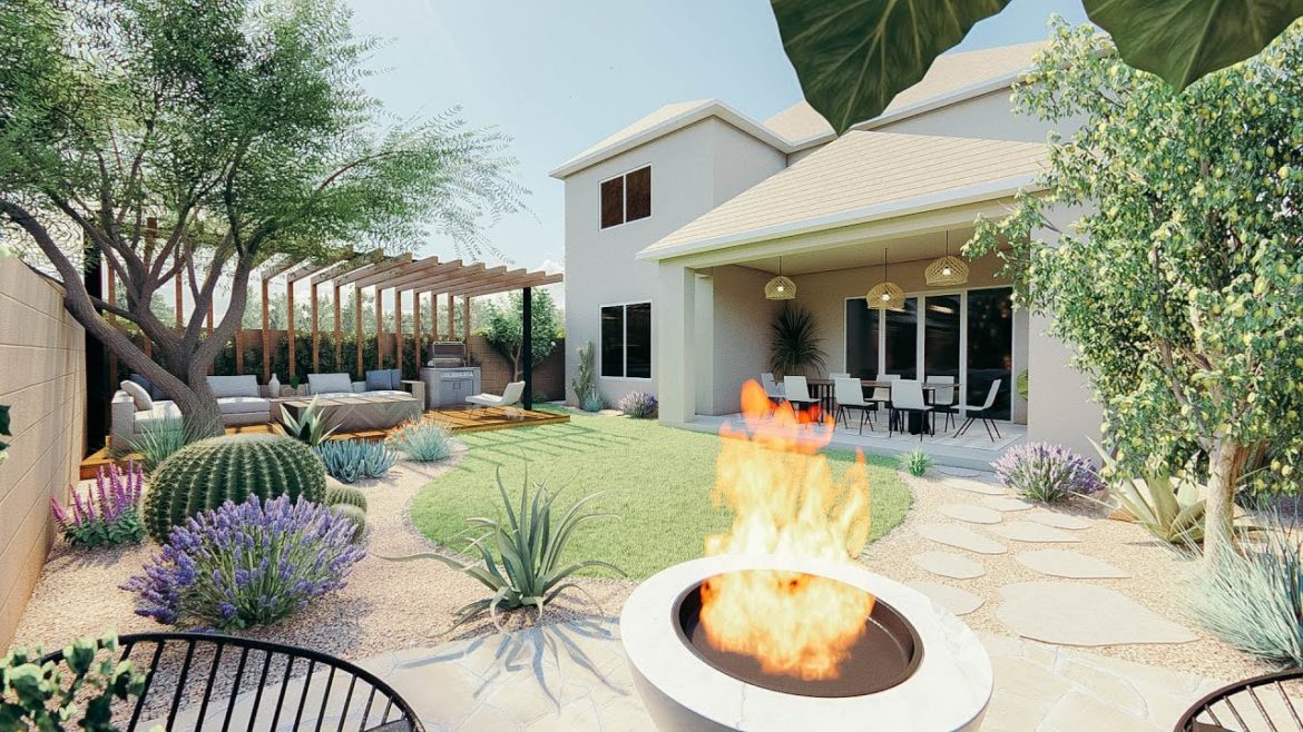 Unique Desert backyard design for California DIY