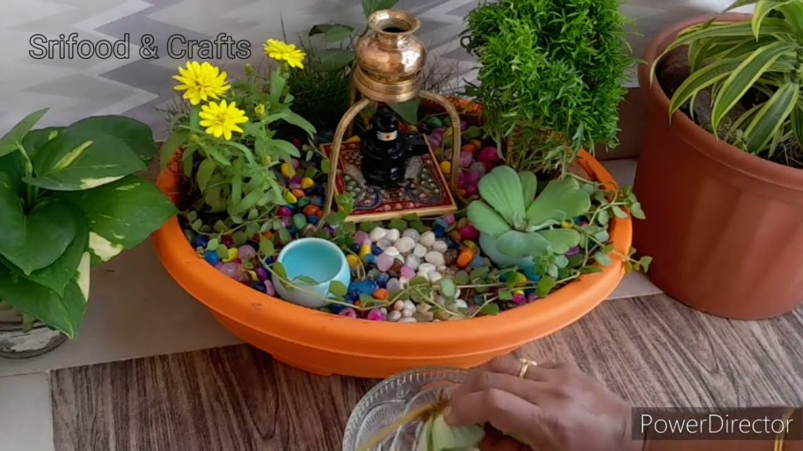 How to Make Simple Miniature Shivalinga Garden || at Home @Srifood & Crafts