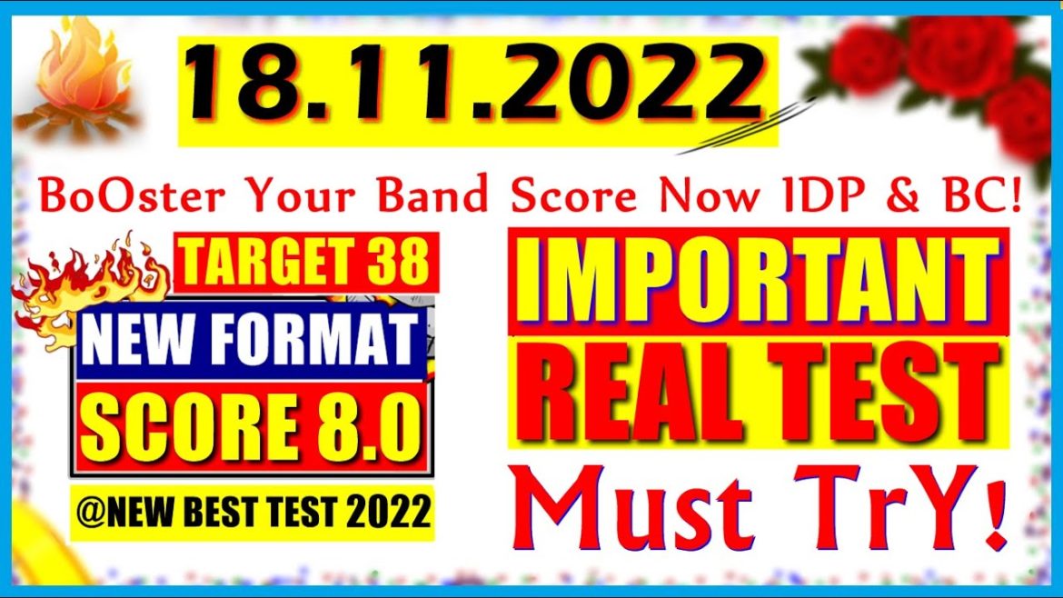 IELTS LISTENING PRACTICE TEST 2022 WITH ANSWERS | 18.11.2022