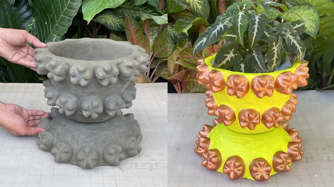 Diy Plastic Bottle Craft Ideas - Creating Cement Pot On Your Garden