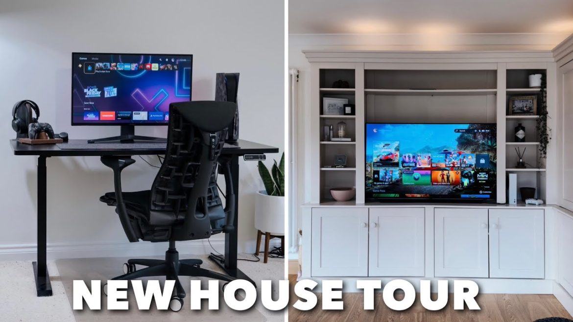 My NEW House Tour - Gaming, TV & Desk Setups