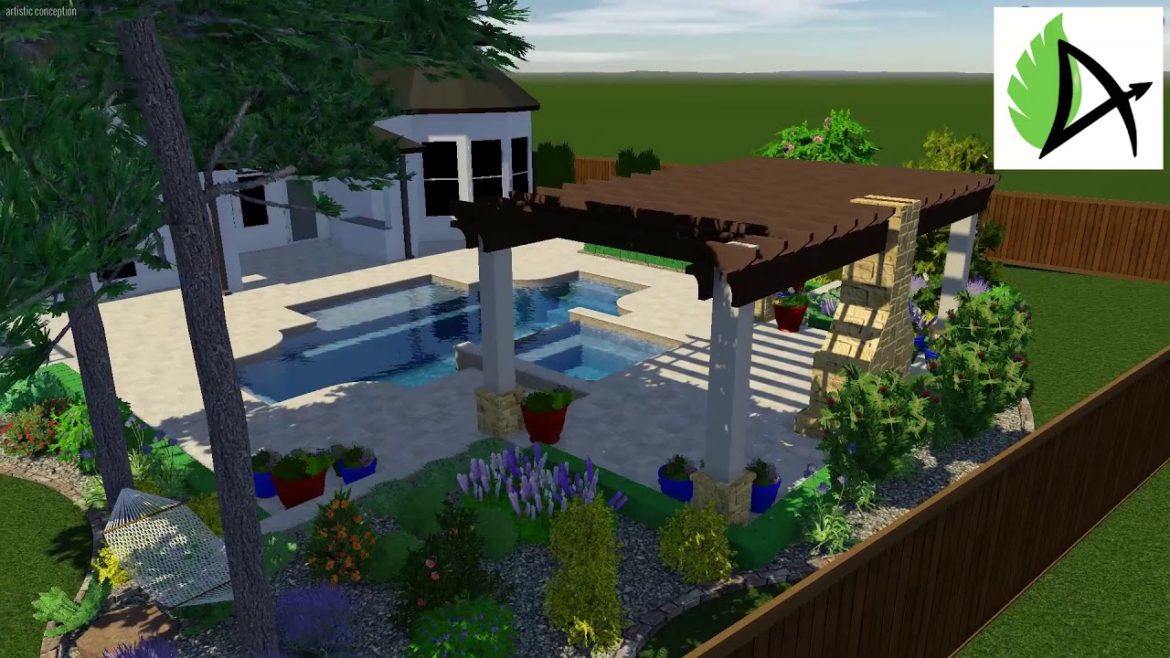 French Country backyard landscape – Morton Residence – Archer Services French Country backyard landscape - Morton Residence - Archer Services