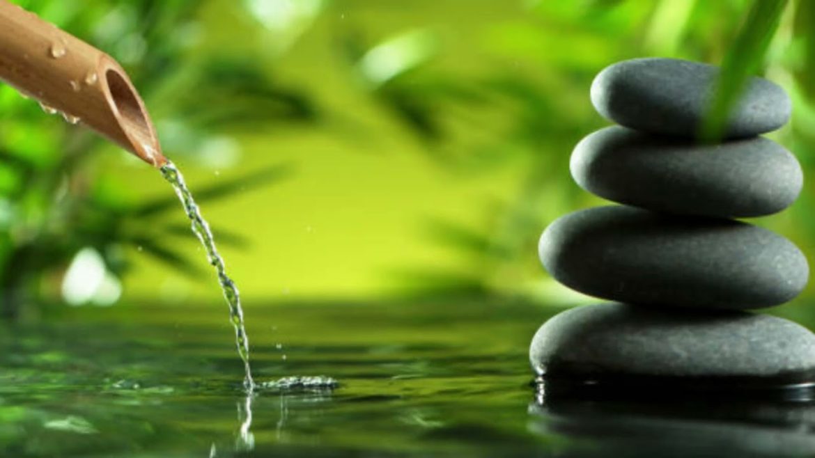 Relaxing music with the sound of nature Bamboo Water Fountain [Healing Music BGM] | White Noise