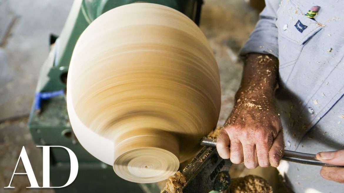 Woodturner Carves a Log Into a Vase From Start To Finish | Architectural Digest Woodturner Carves a Log Into a Vase From Start To Finish | Architectural Digest
