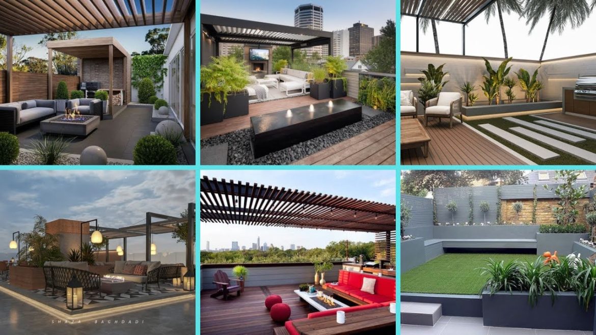 Patio Design Ideas Rooftop Terrace Pergola House Exterior  Backyard Garden Landscaping  Ideas