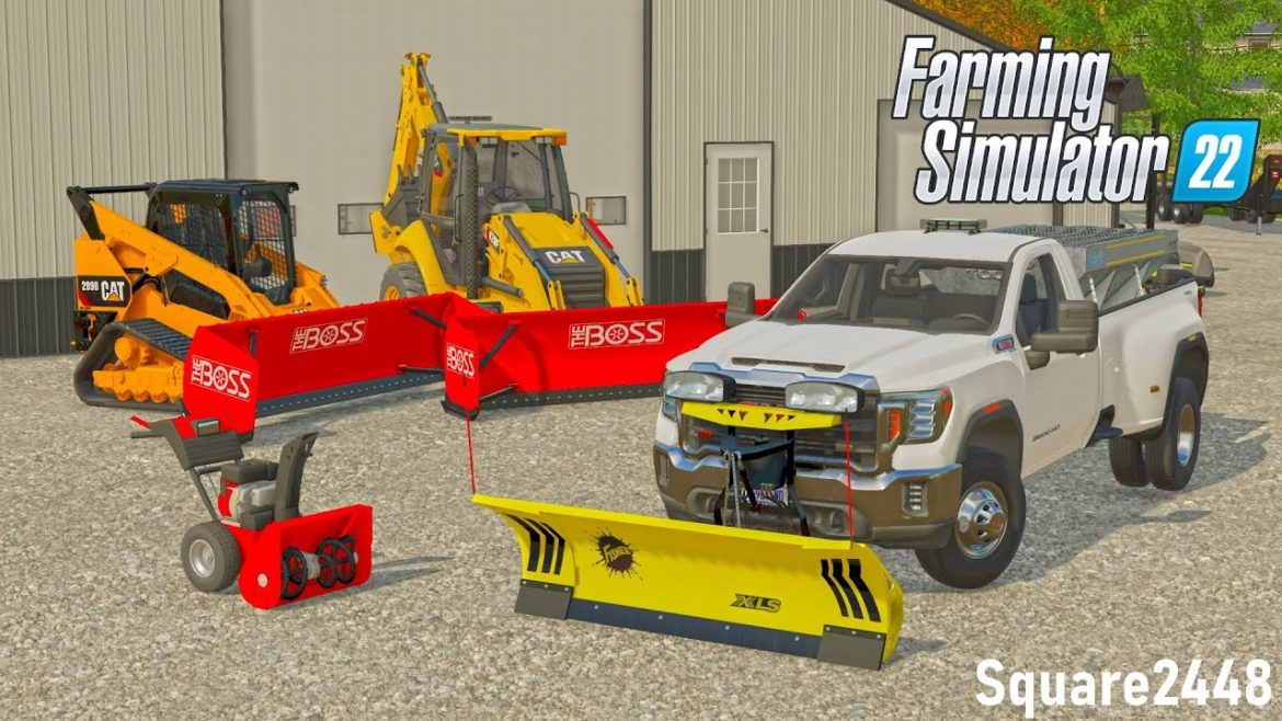 Winter is HERE! | Getting Plow Trucks Ready! | FS22 Landscaping