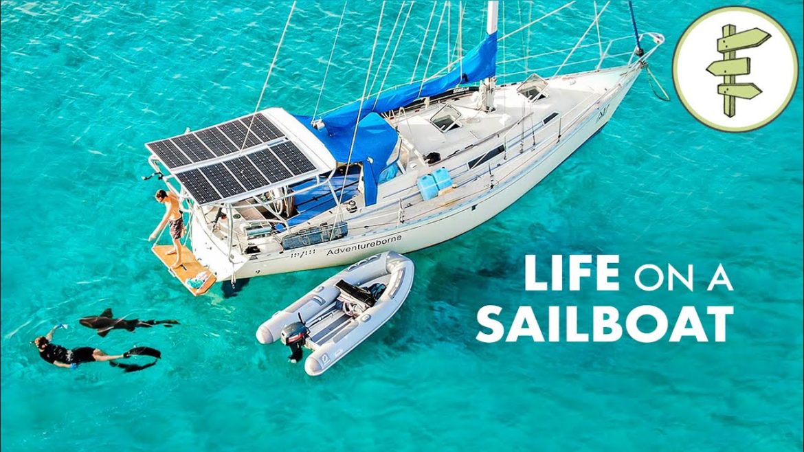 Man Living Off-Grid on a $23k Sailboat & Spearfishing for Self-Reliance + FULL TOUR