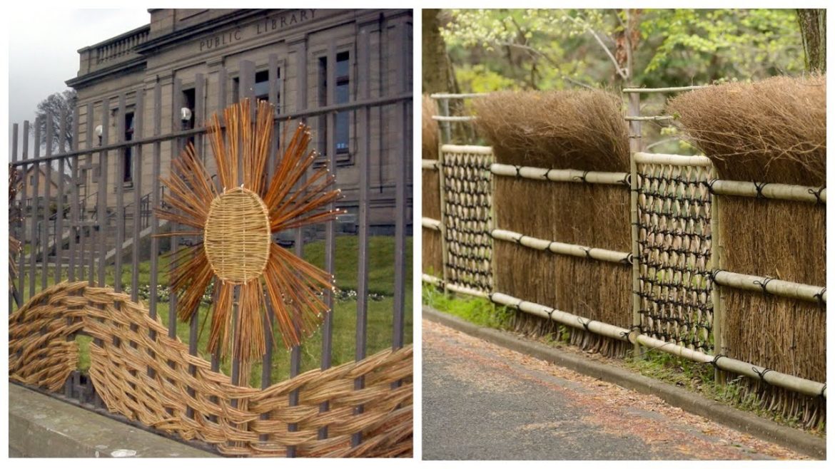 Wicker fences in rustic style! 65 examples wicker structures!