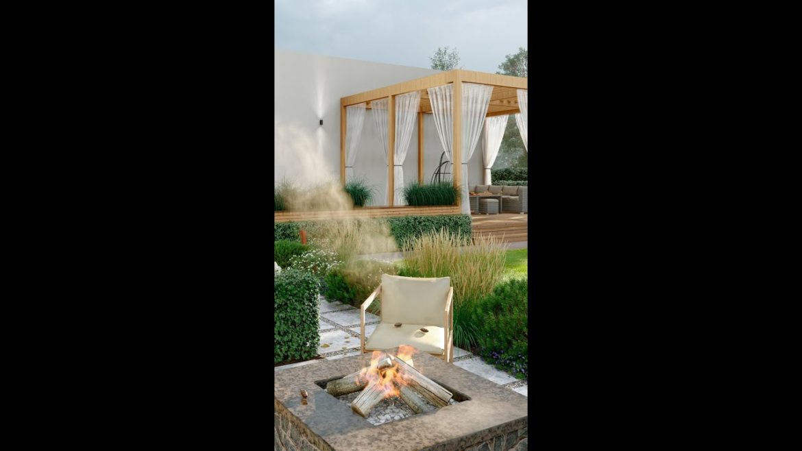 Ландшафтный дизайн зоны отдыха #shorts