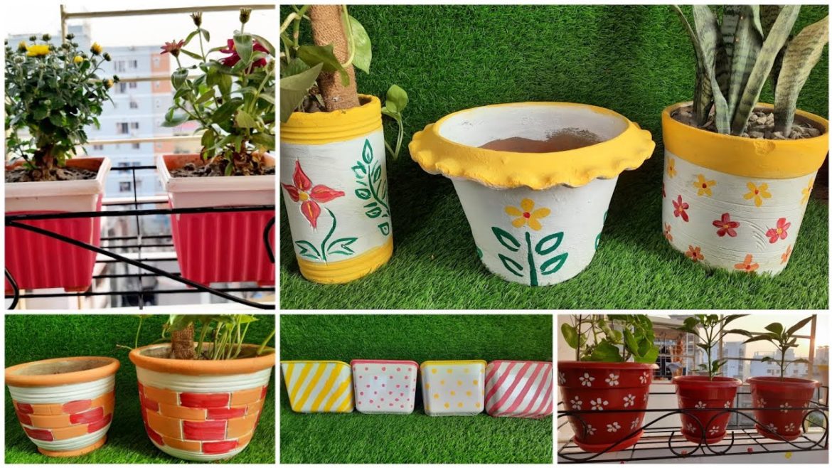 How To Paint Terracota Pots | DIY Planters | Plastic Planter Decoration Ideas | Beginner DIY Project How To Paint Terracota Pots | DIY Planters | Plastic Planter Decoration Ideas | Beginner DIY Project
