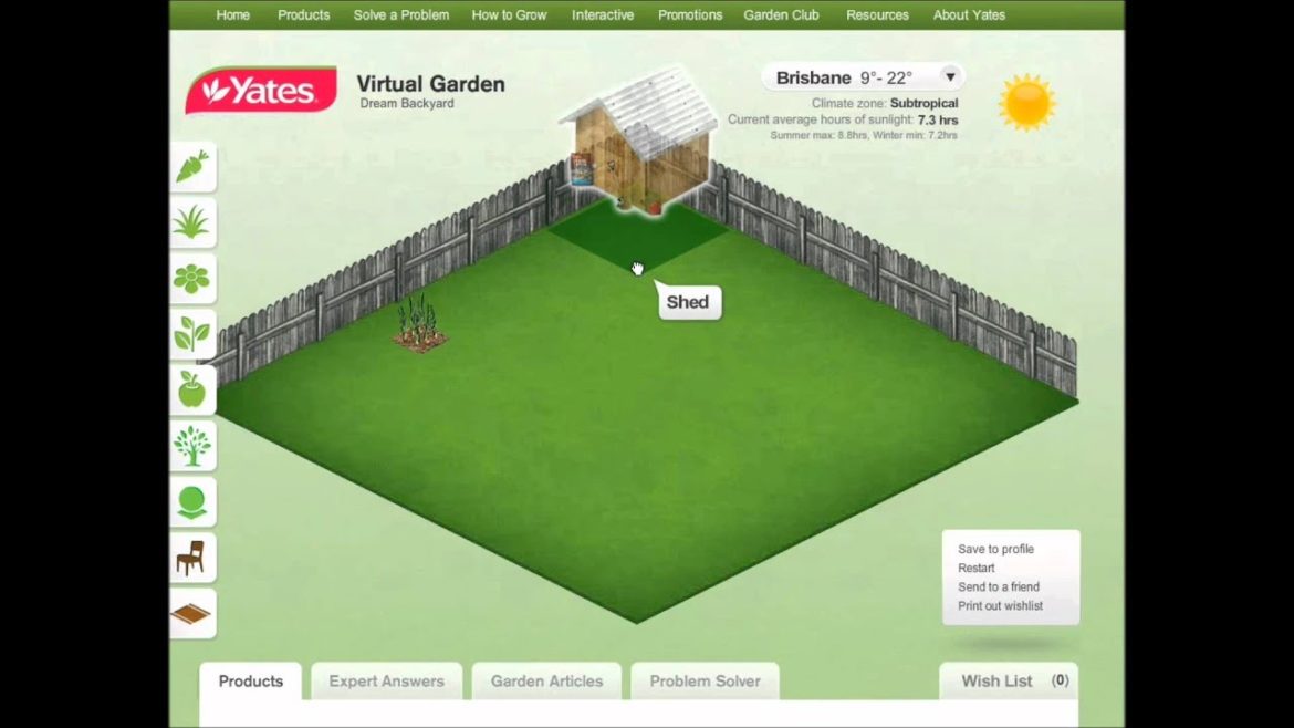 Using Yates Virtual Garden Design