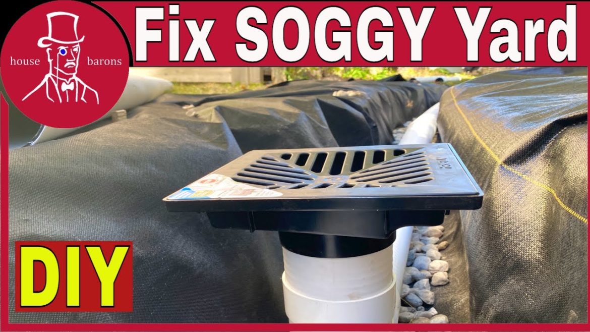 French Drain Install DIY | Fix Soggy Yard and Wet Basement