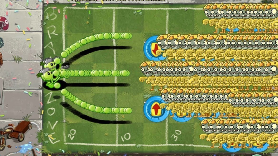 1000 Plants Level 1 vs 50 Zombie Easter Imp LEVEL 20 - Pvz 2 All Plants Challenge