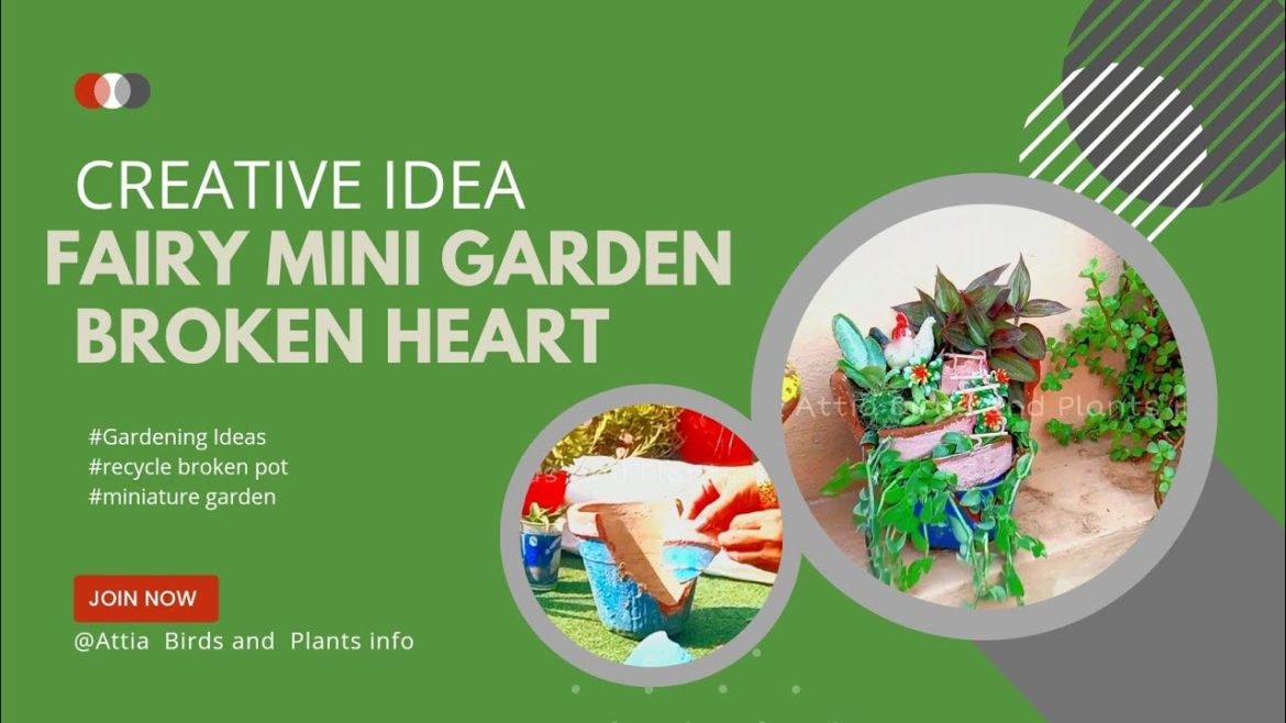 Broken pot Fairy Garden Idea.Recycle Broken Pot.#Miniature Garden.