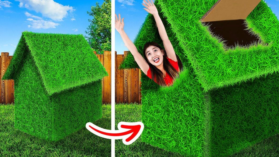 WE BUILT A SECRET ROOM IN THE GARDEN || Extreme Room Makeover By 123 GO! Like