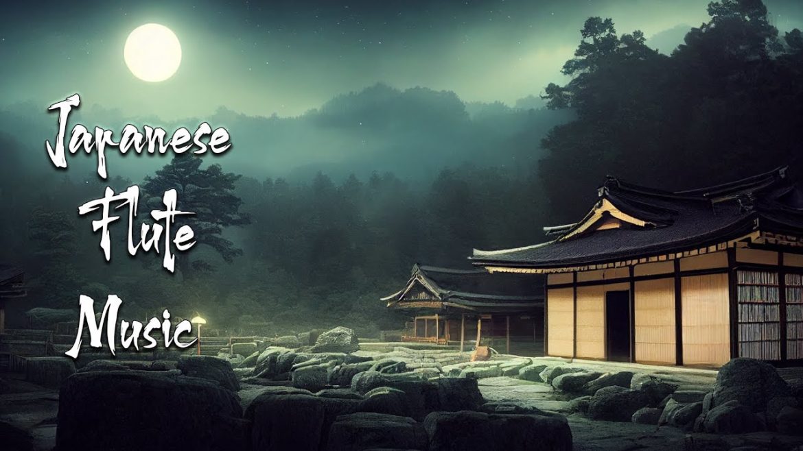 Peaceful Night in an Ancient Japanese Village - Japanese Flute Music For Soothing, Meditation
