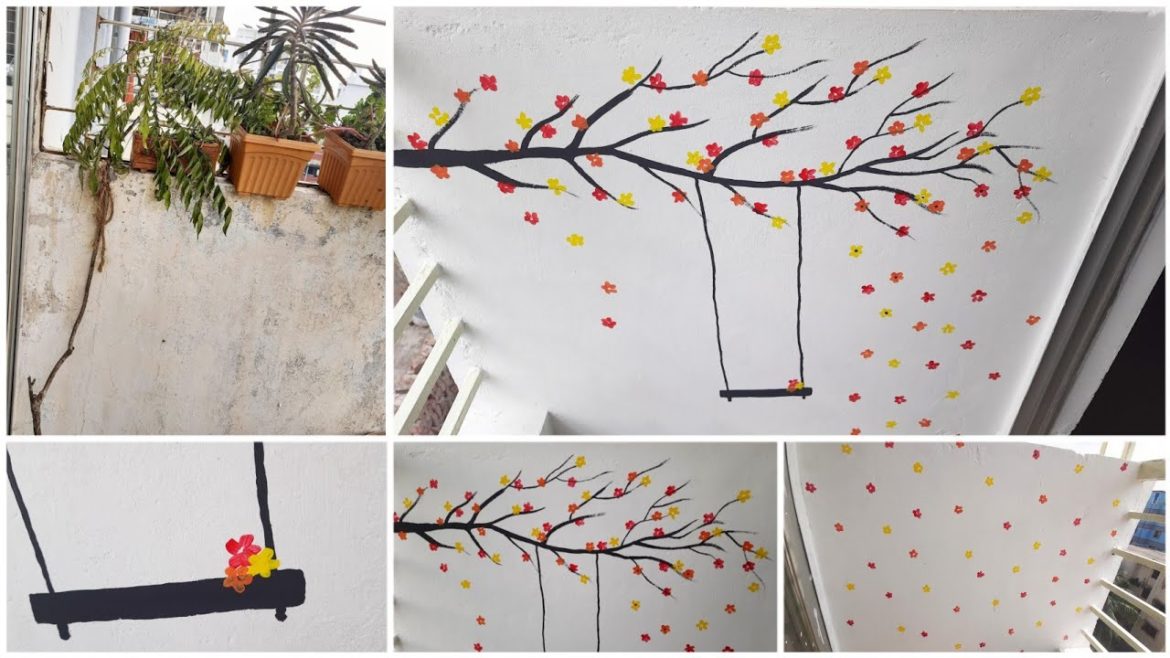 Small Balcony Makeover Part 1 | Balcony Makeover In Low Budget | Wall Painting Ideas | Decor Ideas Small Balcony Makeover *Part 1* | Balcony Makeover In Low Budget | Wall Painting Ideas | Decor Ideas
