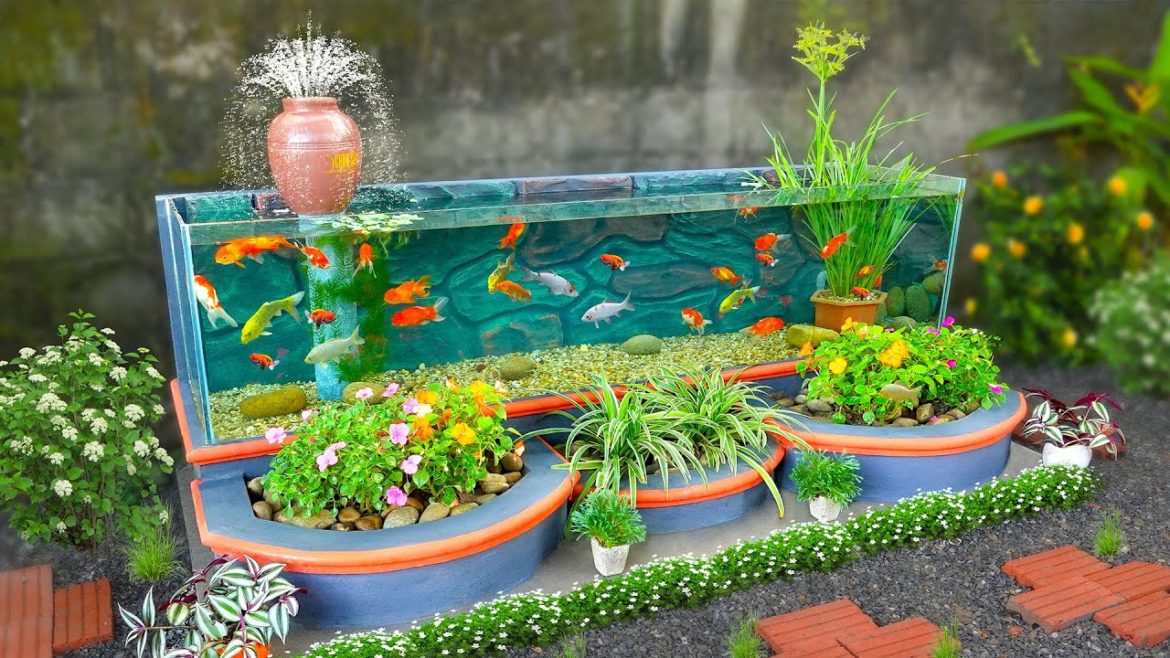 Beautify your garden with aquarium and planters | Creative DIY ideas