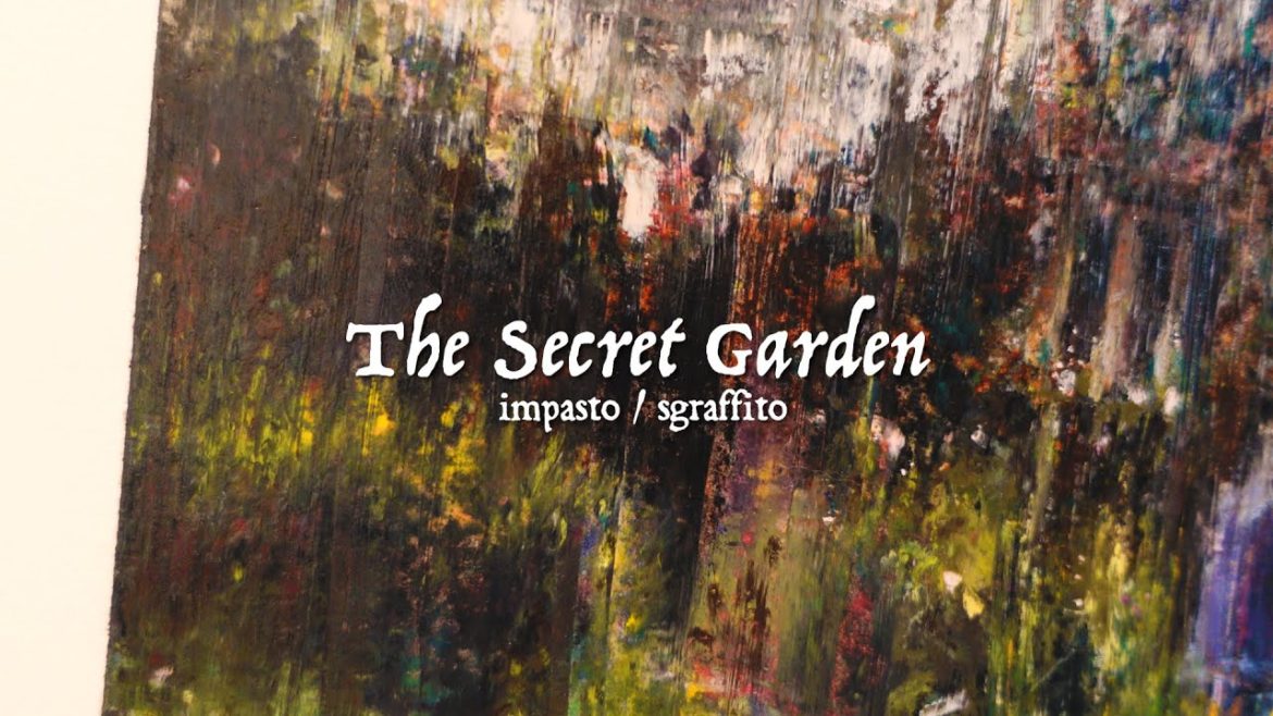 The Secret Garden | Oil Pastel Landscape🌿 One photo, two techniques