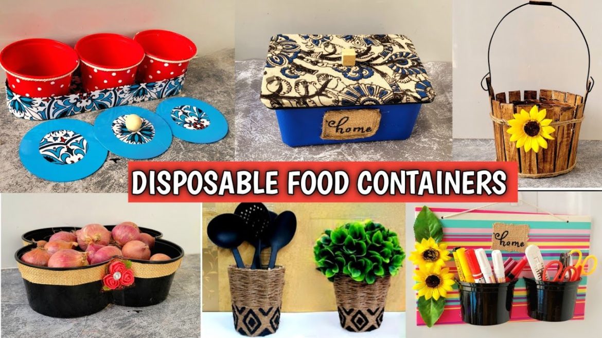 7 Genius ways to recycle waste plastic food containers | Organizer Ideas with disposable Containers 7 Genius ways to recycle waste plastic food containers | Organizer Ideas with disposable Containers