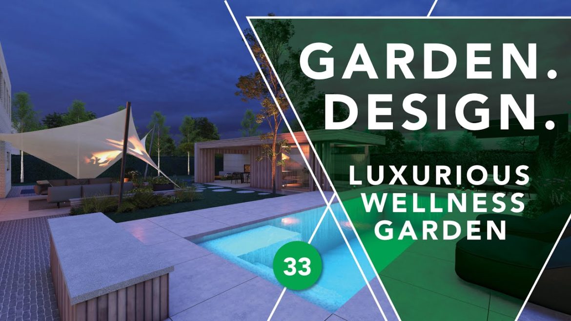 Garden design | Luxurious pool house and swimming pool