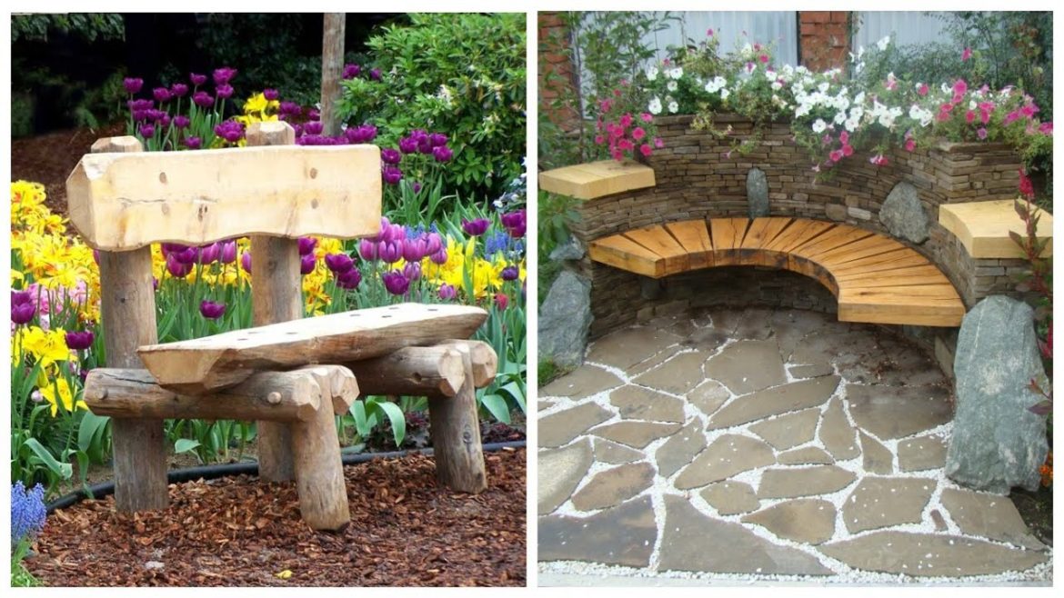 Garden benches, places to sit and relax!
