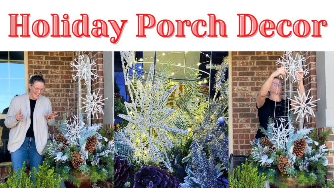 CHRISTMAS DECORATE WITH ME 🎅🎄❄ || Holiday Porch Decor Part 1 || Christmas Decorations 2022