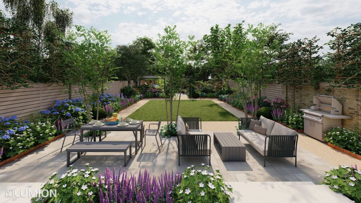 Contemporary Family Garden Design | Garden Design by Maitanne Hunt | 3D Visual