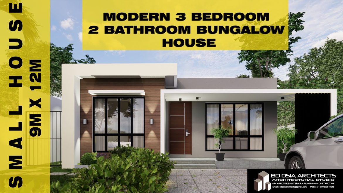 Enchanting 3 Bedrooms Modern Bungalow House | Full 3D Walkthrough