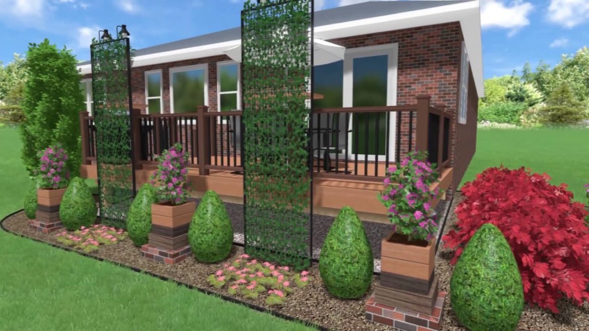 Backyard Landscaping - Deck Space - Screening - Planter Bed