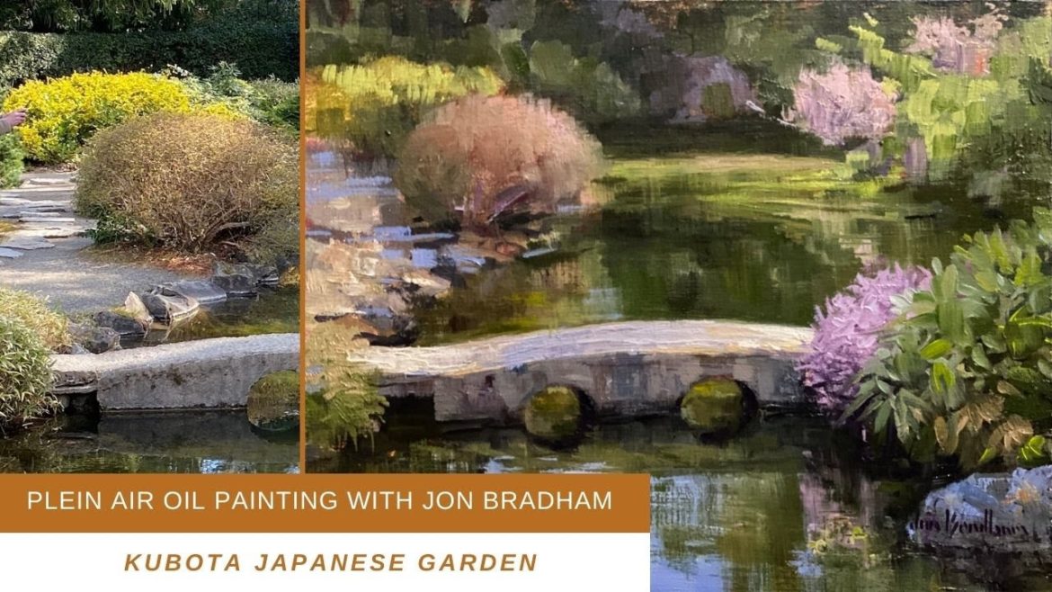 KUBOTA JAPANESE GARDEN Plein Air Oil Painting with Jon Bradham KUBOTA JAPANESE GARDEN Plein Air Oil Painting with Jon Bradham