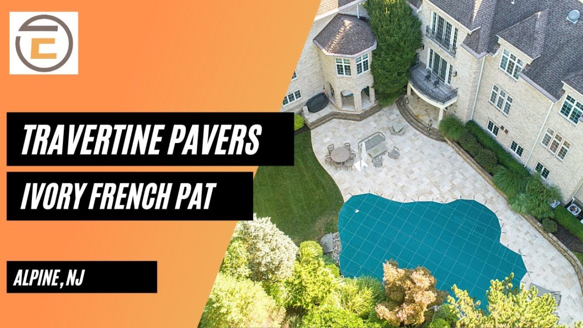Ivory Travertine French Pattern in Alpine, NJ Ivory Travertine French Pattern in Alpine, NJ