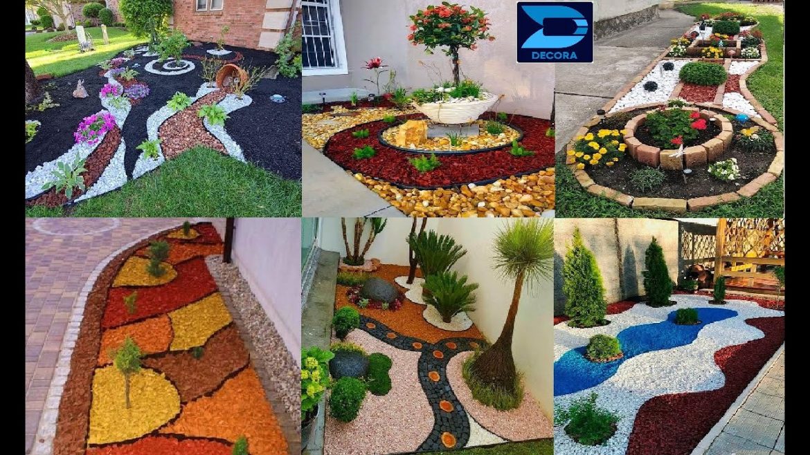 River Rock Garden Ideas | River Stone Landscaping | Pebble Stone Decoration | Pebble Craft Ideas