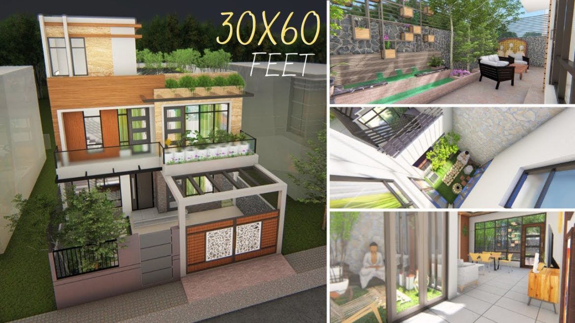 30X60 Feet | 1800 sqft  Beautiful House with Lots of Garden Area | 200 Gaj | ID-171