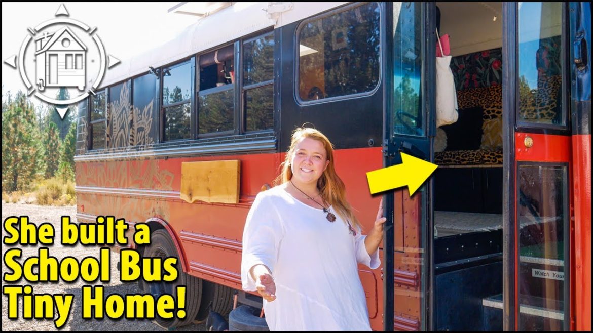 She built a cute SCHOOL BUS TINY HOME for only $20k! She built a cute SCHOOL BUS TINY HOME for only $20k!
