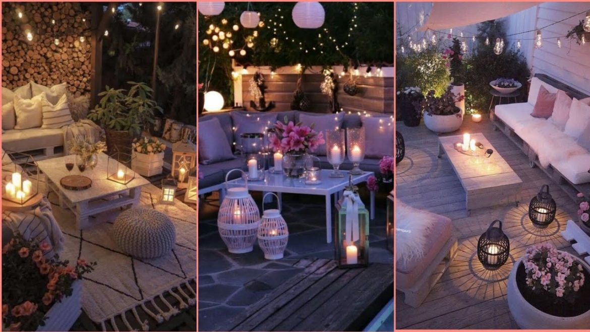 Home Decor Backyard Patio Lighting Decoration Ideas || Backyard Garden Lighting || Lighting Ideas