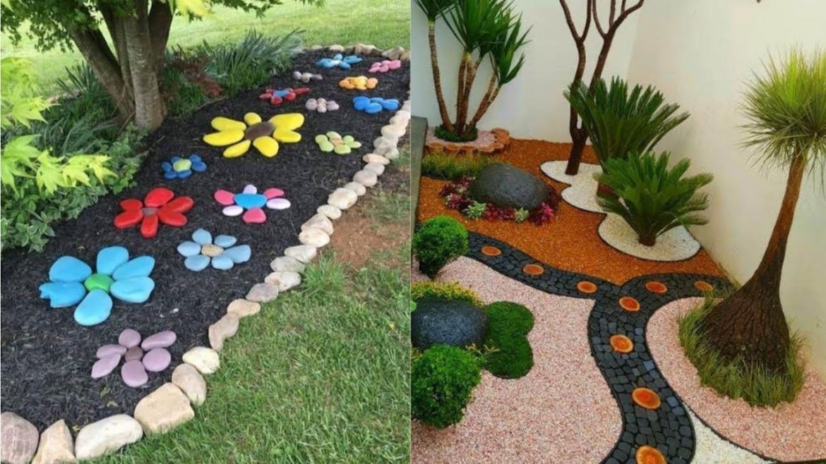 60 Modern Rock Landscaping Ideas For Front Yard /Small Front Yard Rock Garden Designs