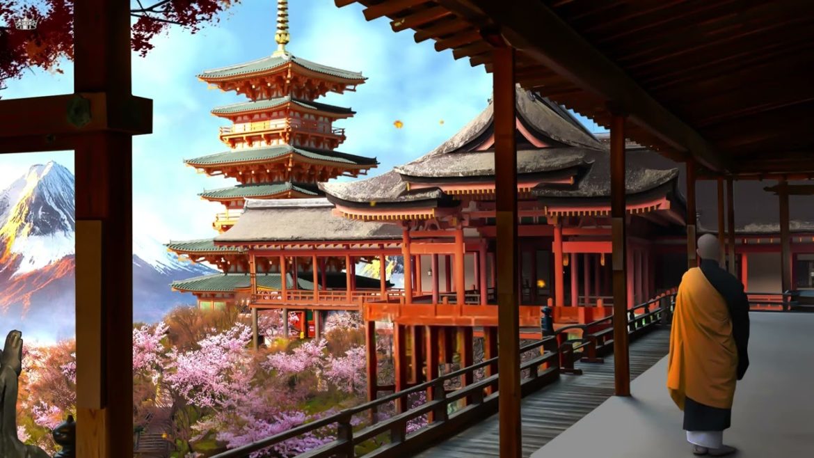 Japanese Relaxing Music Zen Garden - Japanese Flute Music For Soothing, Healing, Meditation