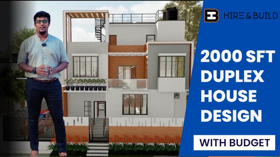 50 x 40 duplex house design with interior walkthrough | 2000 sqft house design |