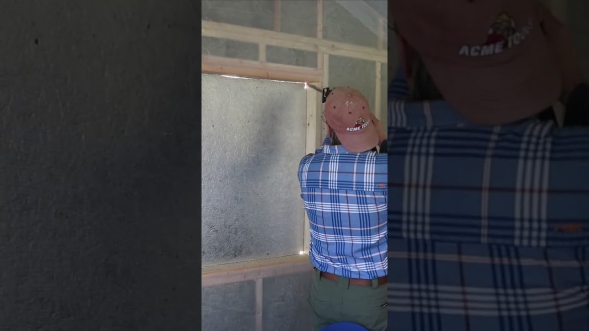 Tool Shed into a She Shed / Home Office – Big Window #diy #shorts Tool Shed into a She Shed / Home Office - Big Window #diy #shorts