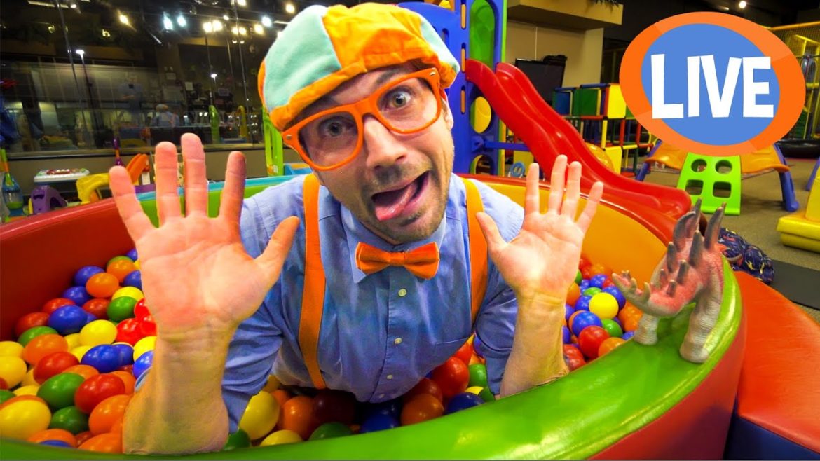 PLAY WITH BLIPPI! 🔴 BLIPPI LIVE 24/7 🔴 Visiting Awesome Kids Indoor Playgrounds and More Fun Places!