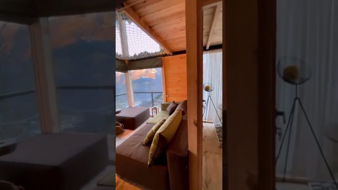 MODERN CABIN IN THE MIDDLE OF THE FOREST #shorts