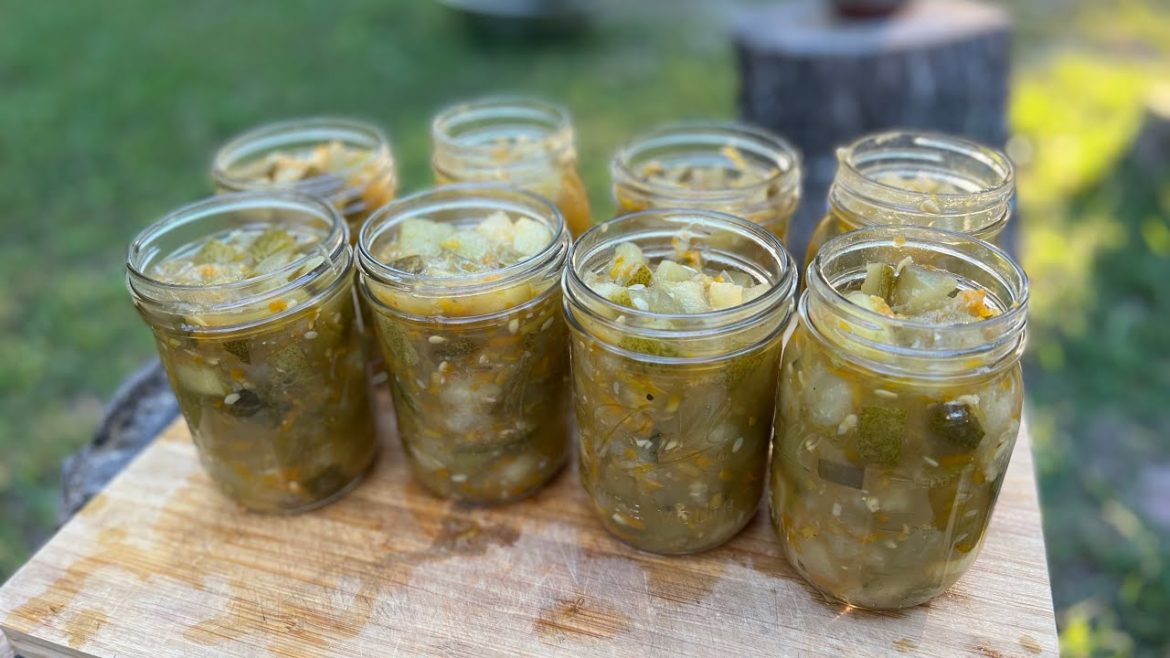 Canning Japanese Zucchini from our Garden