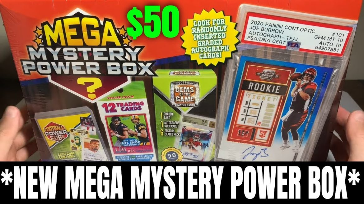 🚨NEW 2022 MEGA POWER FOOTBALL MYSTERY BOX!🚨 Is It Worth The $50 Price Tag? Graded HOF Jersey Card!